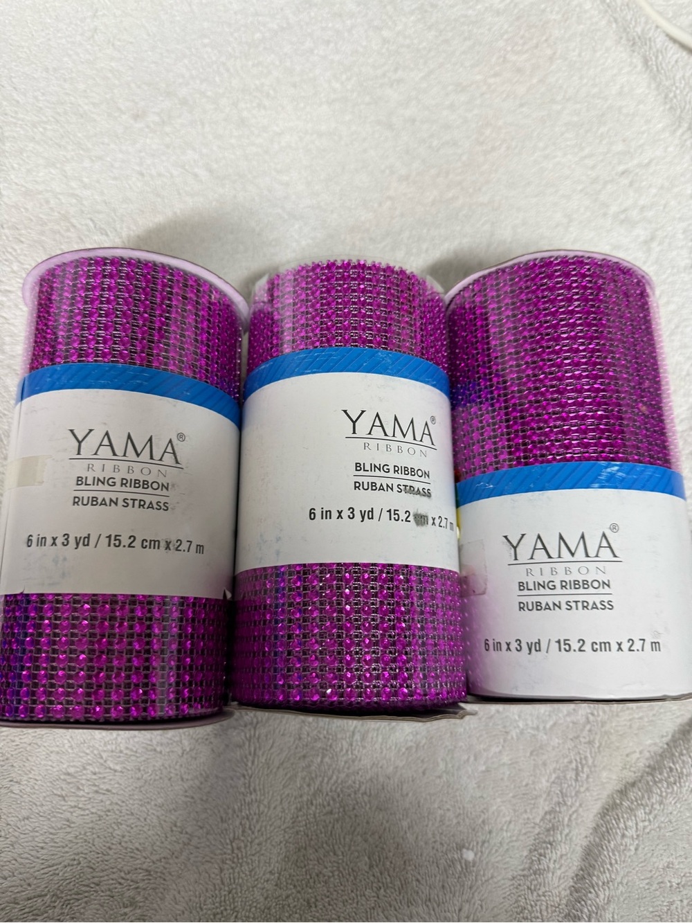 Bling Ribbon - Sparkling Fuchsia 6 in x 3 yd